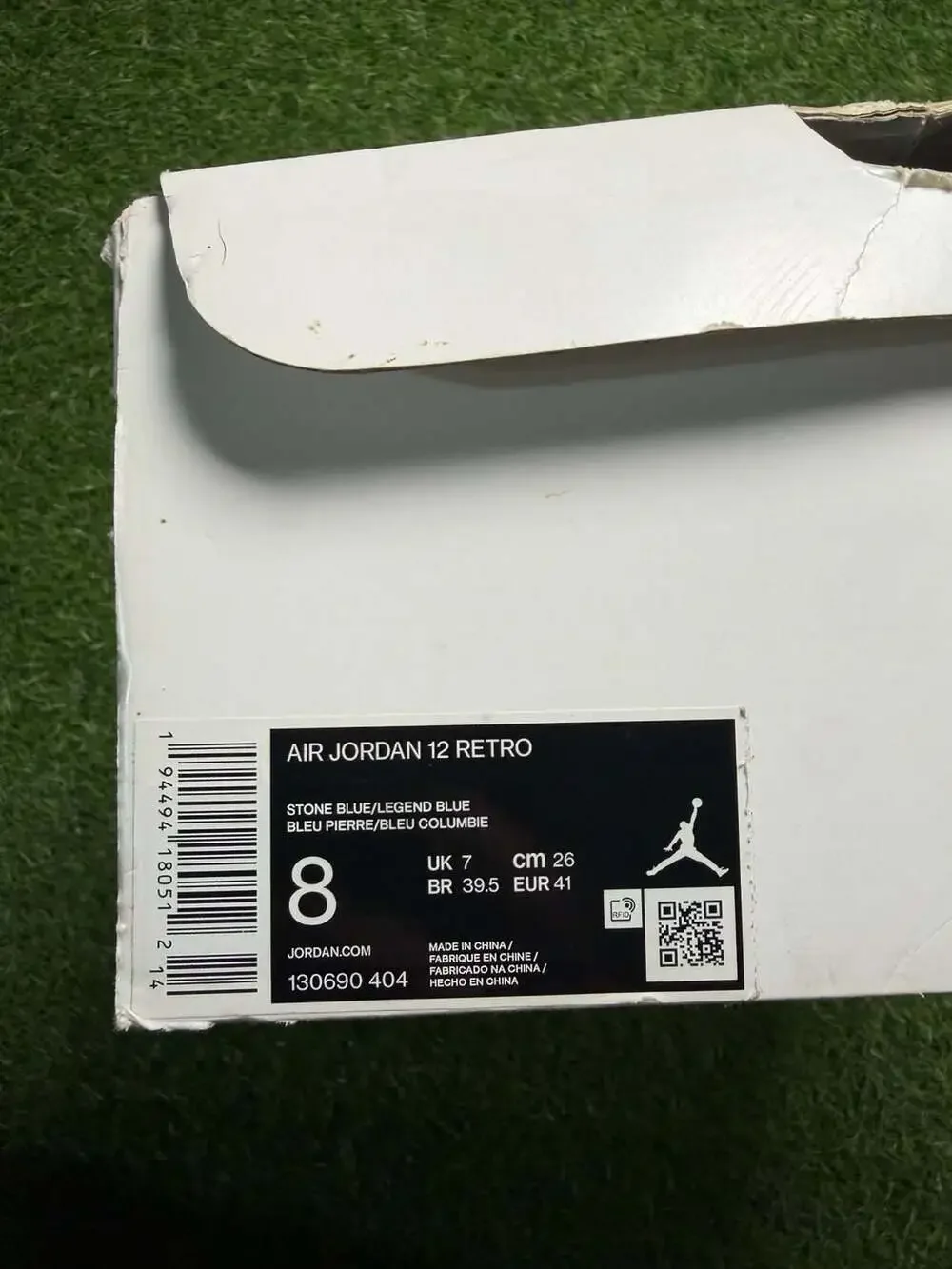 Jordan 12 Retro Indigo Stone Blue Legend Blue (Size 8)